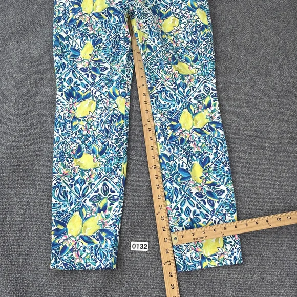 Lilly Pulitzer Pants Womens 8 Kelly Skinny Ankle Zest for Life Lemon Resort - Picture 6 of 12